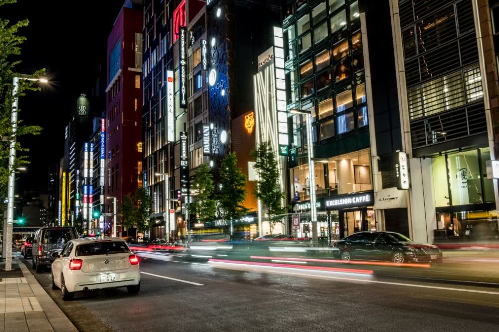 日本東京銀座實拍 世界三大繁華中心之一